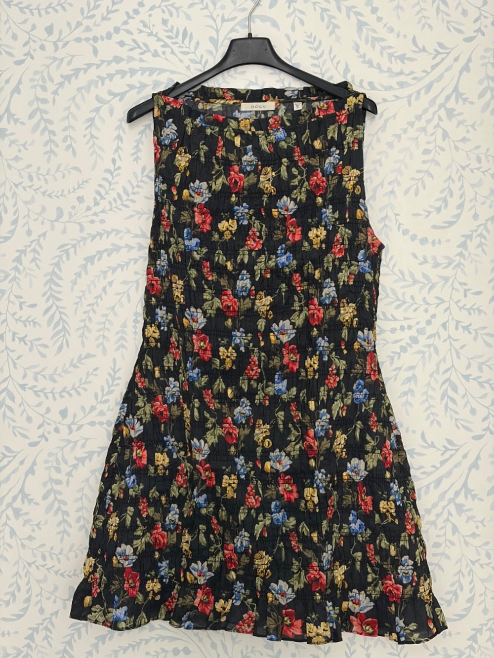 Doen Gianna Dress in "Noir Wild Rose," Size M - Picture 4 of 5